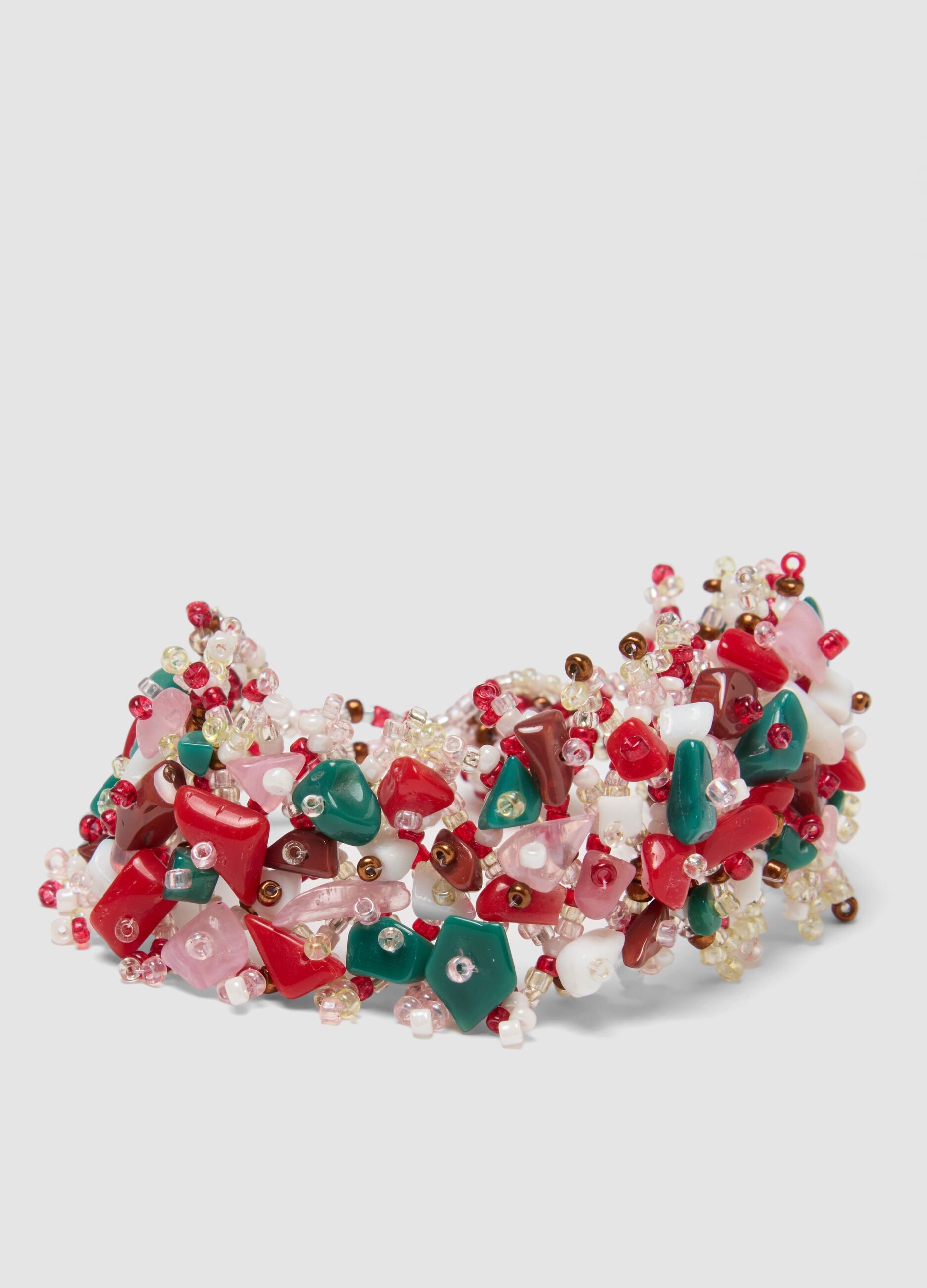 Multicolour bracelet with decorative beads