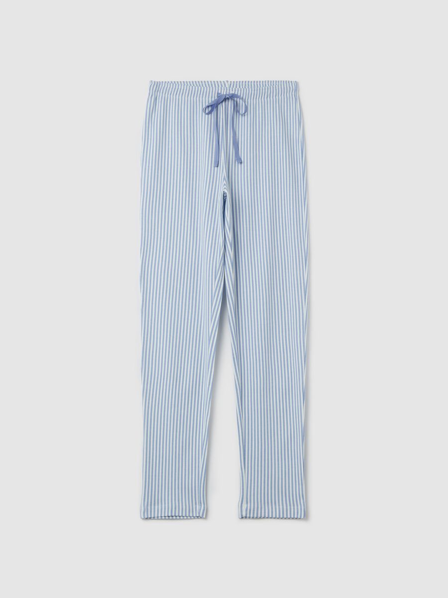 Striped cotton pyjama bottoms_4