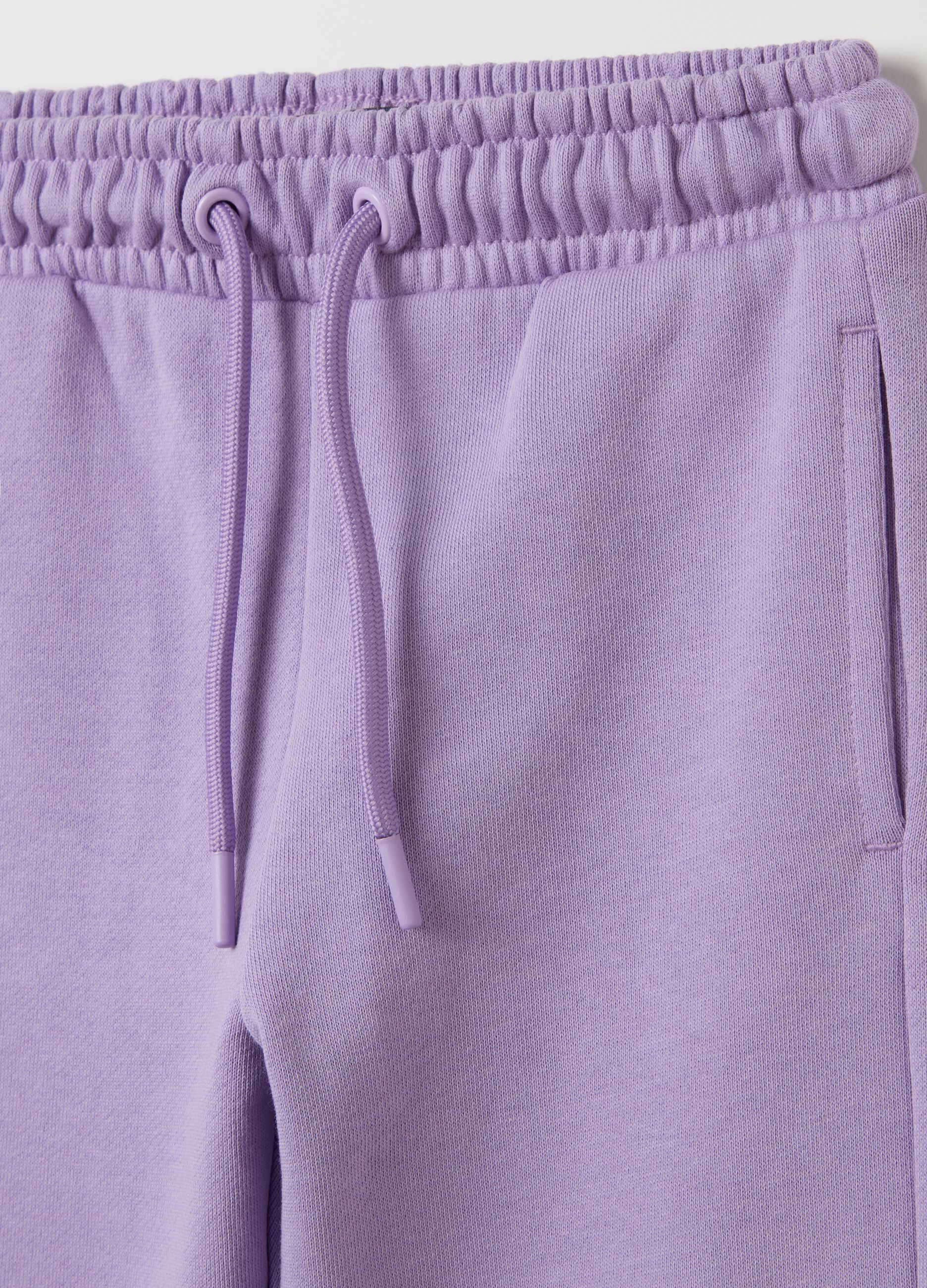 Cotton joggers with drawstring