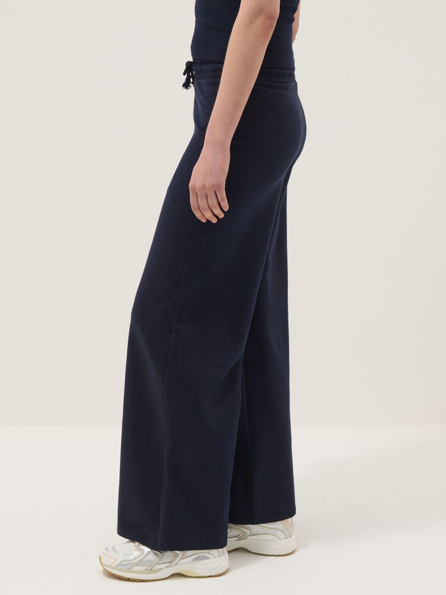 Baggy Blue Cotton Jogger Trousers_3