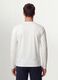 White long-sleeve T-shirt in pure organic cotton with crew neck_3