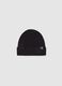 Black pure wool beanie_0