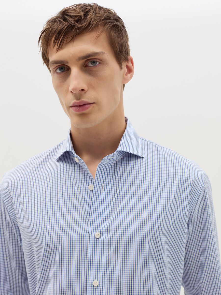 Regular-fit micro check shirt_1