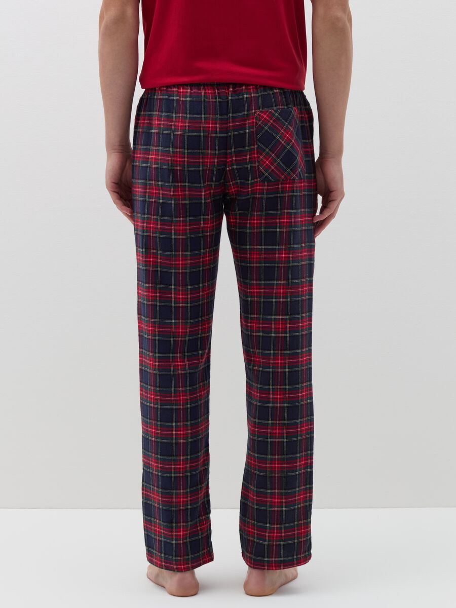 Pyjama trousers in flannel with tartan pattern_2