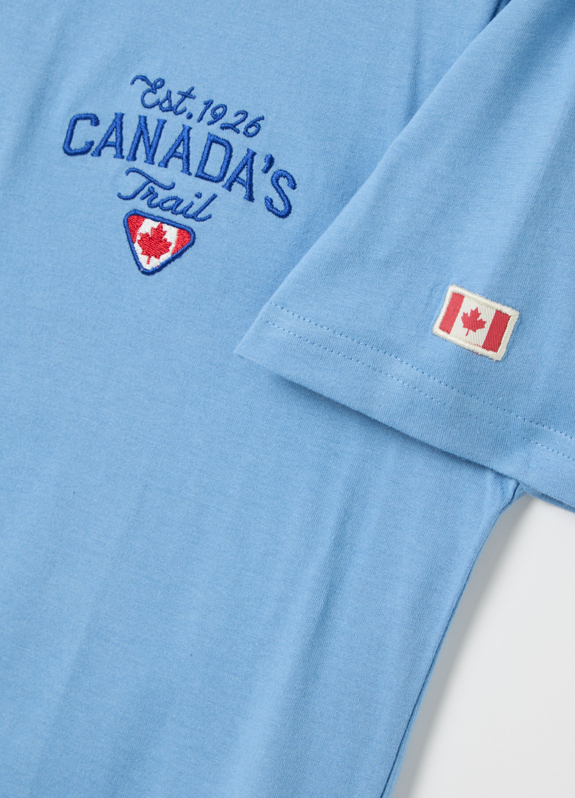 Cotton T-shirt with embroidered logo