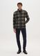 Multicolour check regular fit zip polar fleece high neck jumper_0