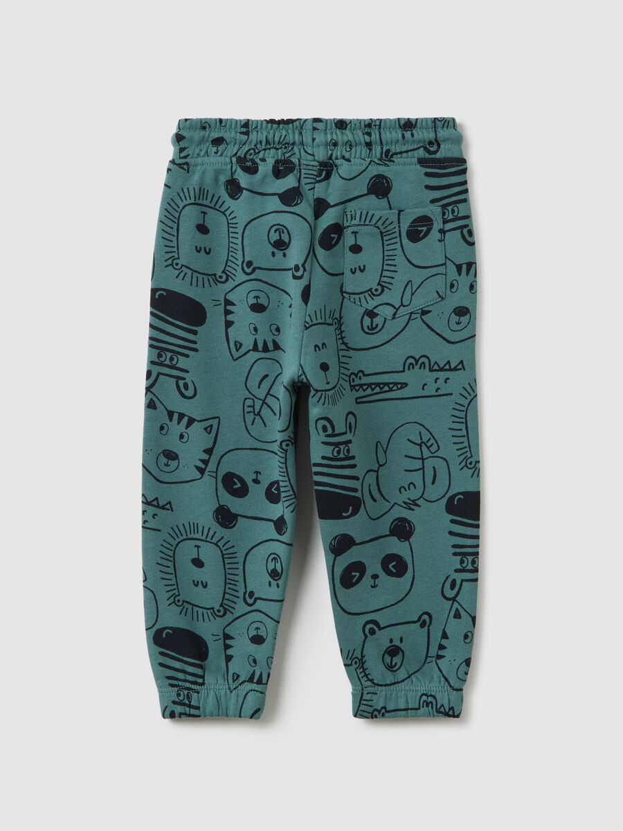 Children's Trousers in Pure Green Cotton_1