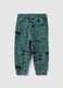 Children's Trousers in Pure Green Cotton_1