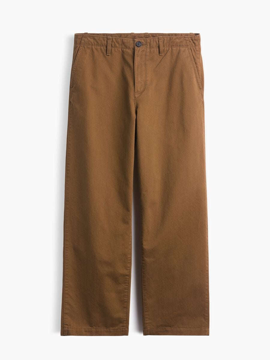 Pantaloni marroni in puro cotone_3