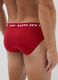 Pure cotton regular fit red briefs with New Year print_2