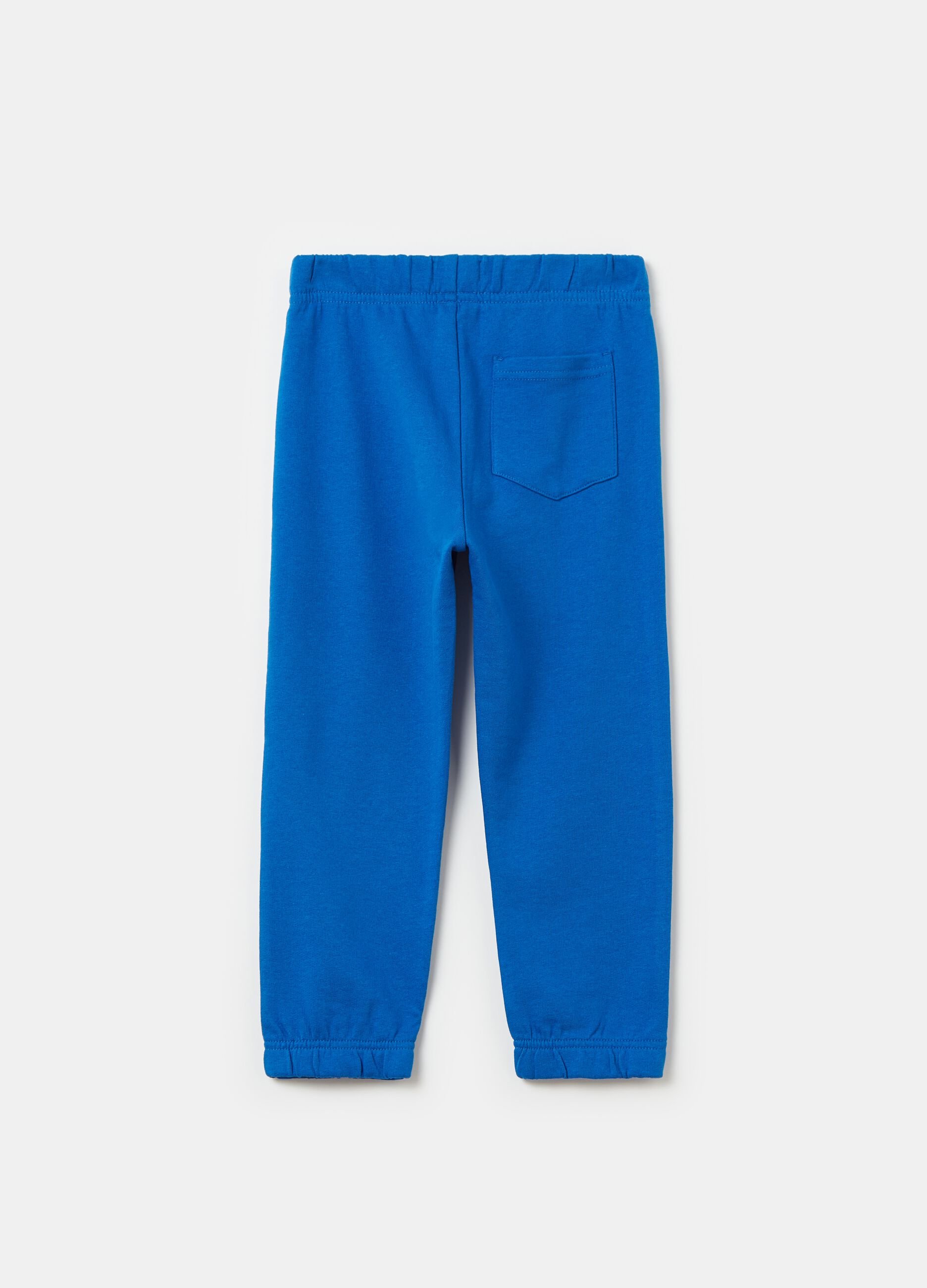 Fleece joggers with elasticated edging
