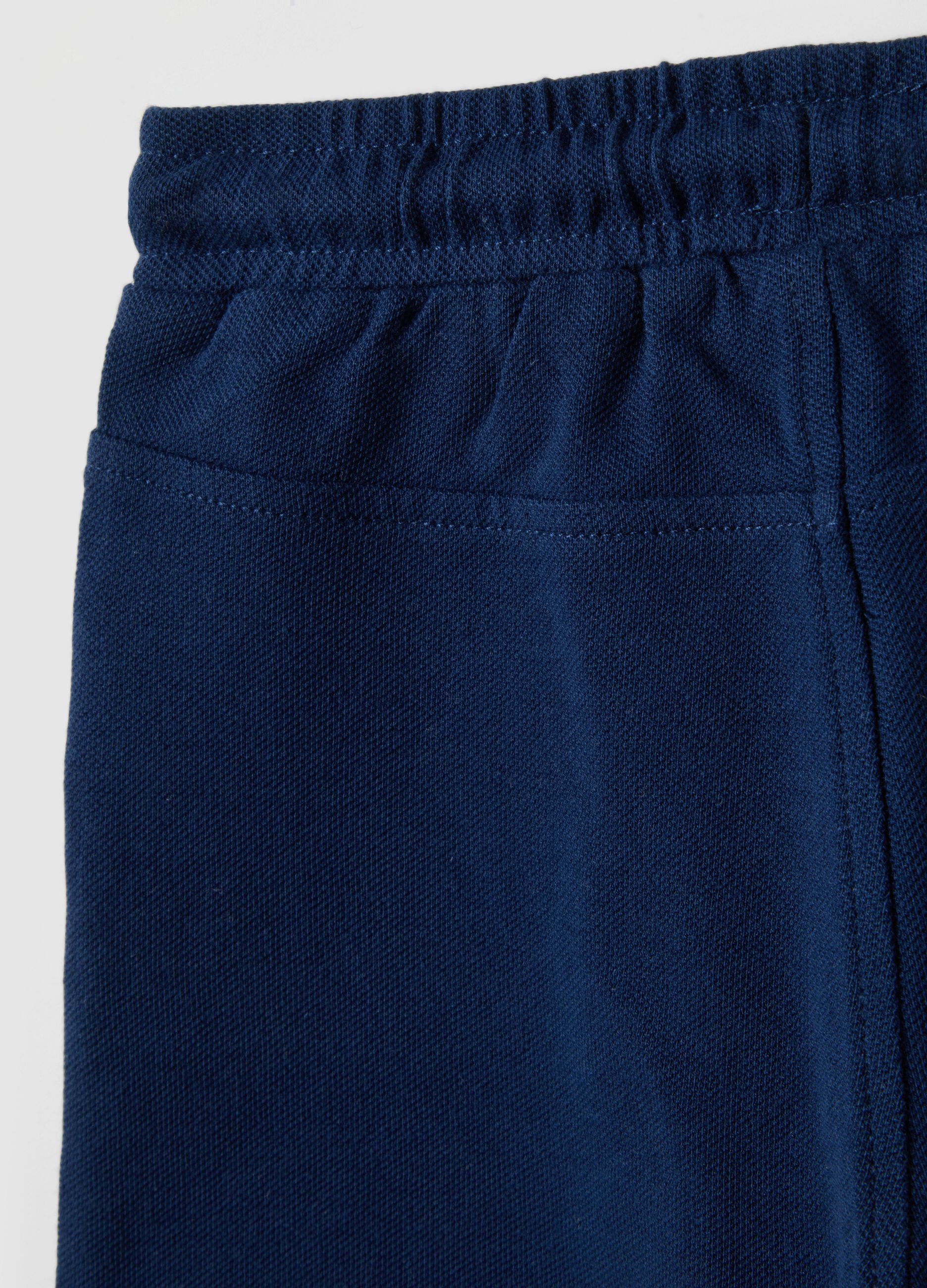 Boys' regular fit pure cotton blue shorts