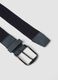 Blue woven belt with metal buckle_1