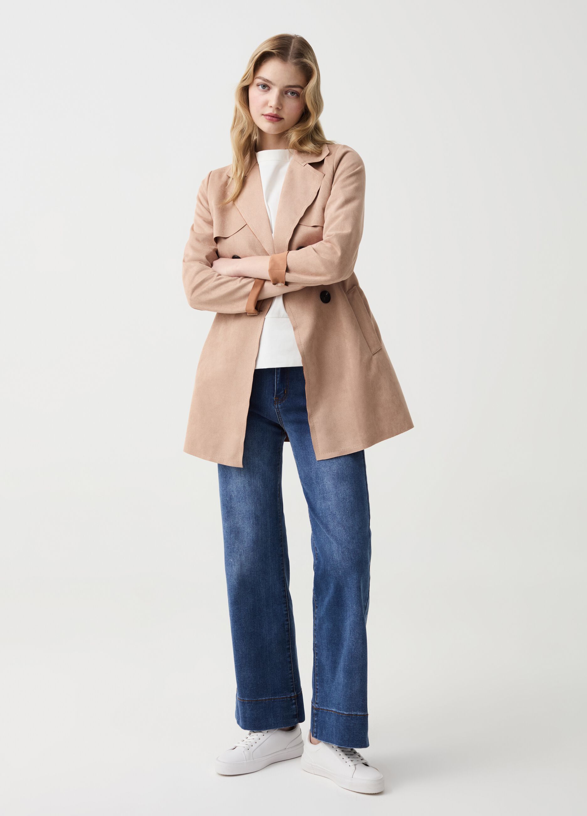 Ovs Jeans wide leg con scoloriture