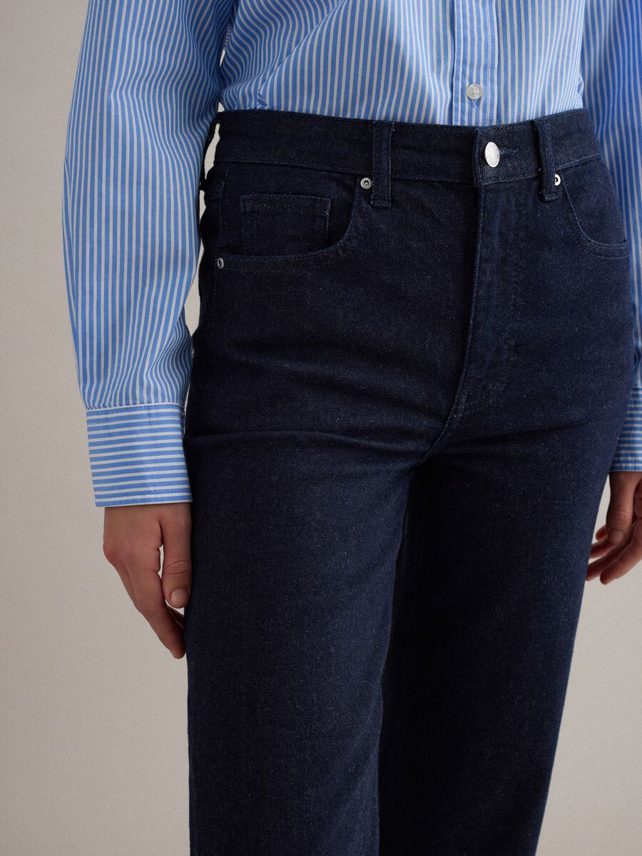 Blue bootcut jeans in stretch cotton_3