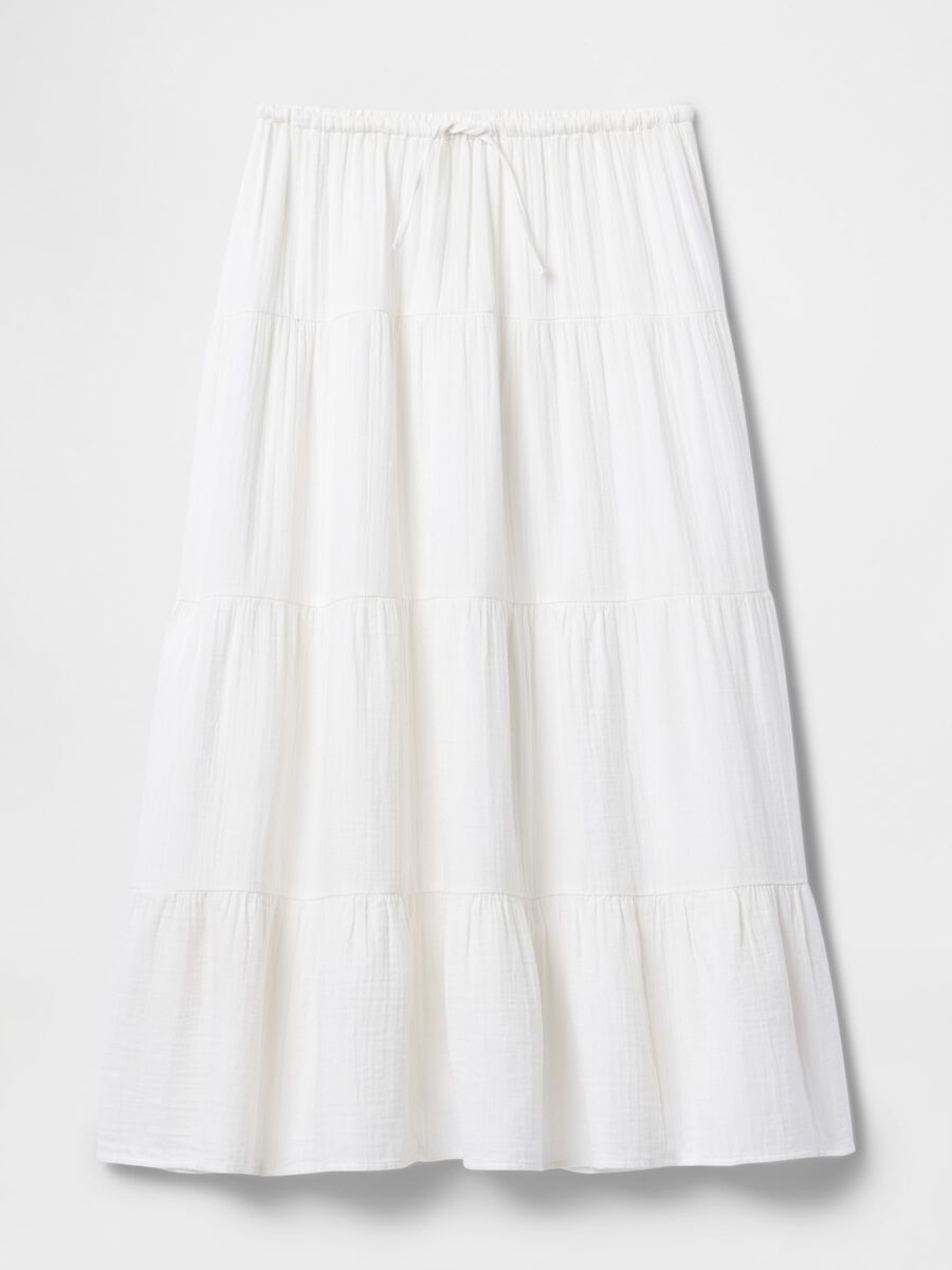 White set with top and tiered long skirt_4