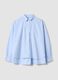 Light blue pure cotton shirt with classic collar, regular fit_0