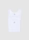 Twin pack of white cotton vests for boys, regular fit_2