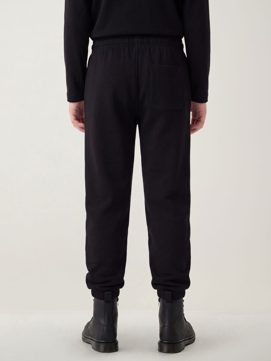 Black jogger trousers in pure organic cotton_4