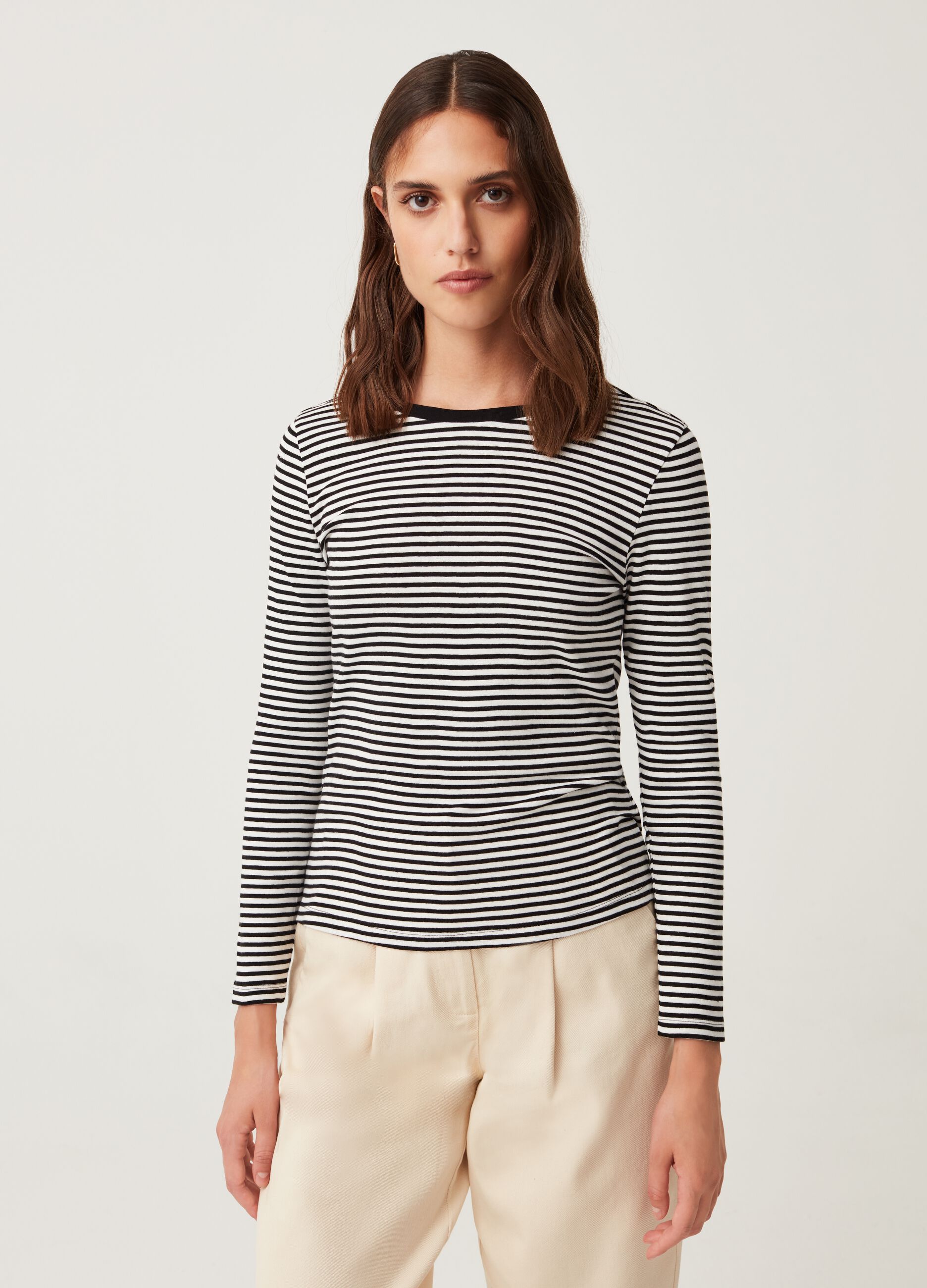 Maglia a clearance righe maniche lunghe