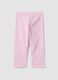 Leggings in cotone elasticizzato rosa slim fit per bambine_1