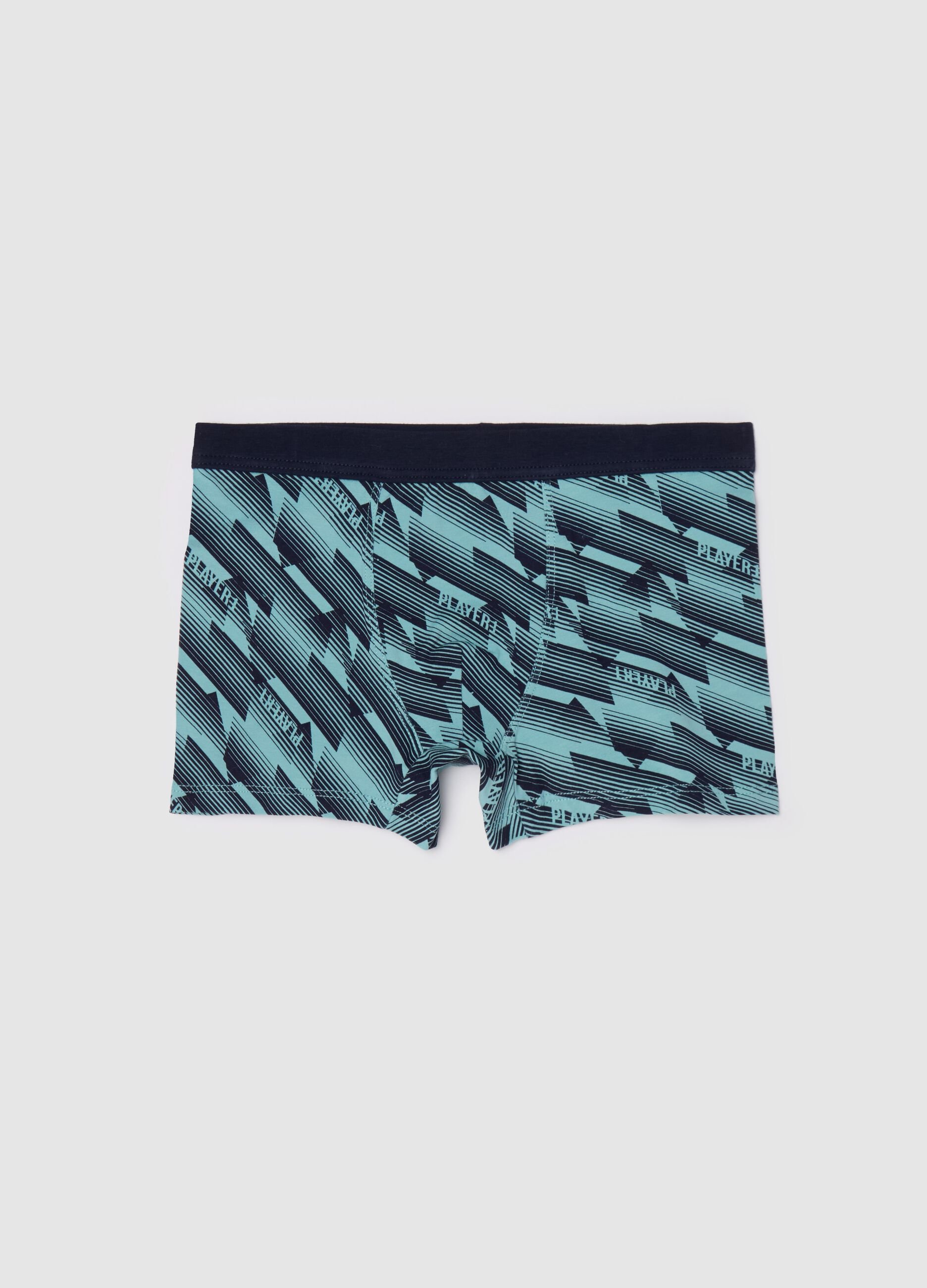 Stretch cotton printed boxers