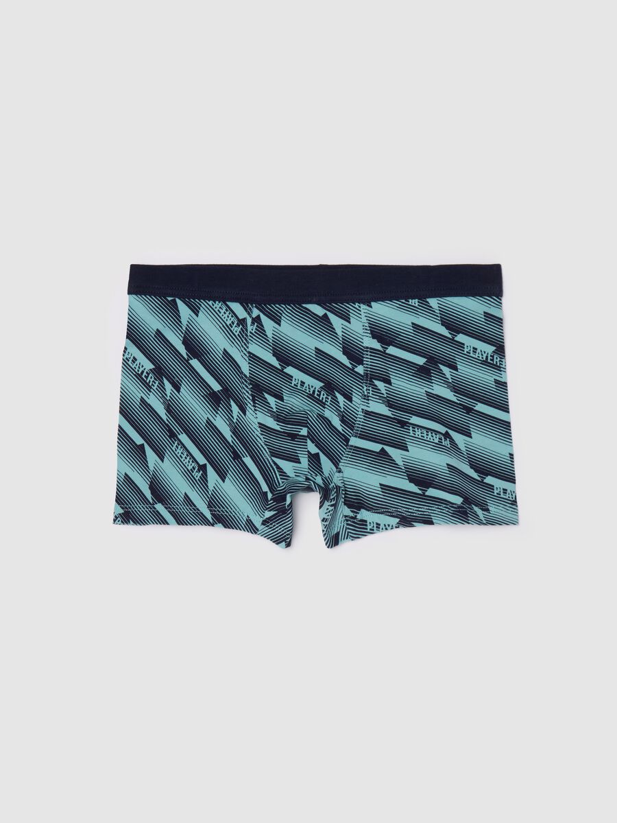 Boxer in cotone stretch con stampa _0