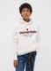 White cotton-blend hoodie with Chicago Bulls logo_1