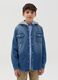 Denim shirt with hood_0