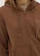 Brown cotton blend regular fit hoodie with zip_3