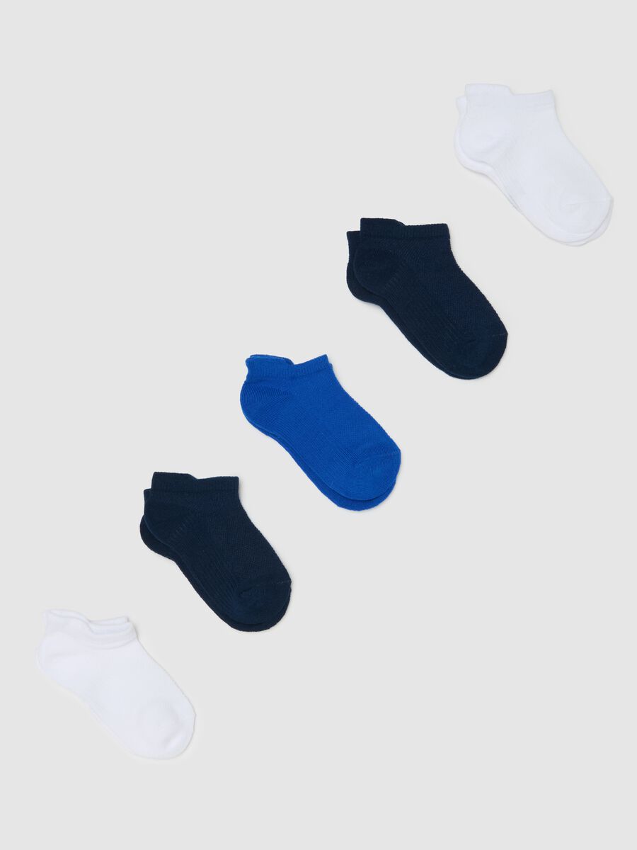 Five-pair pack solid colour shoe liners_0