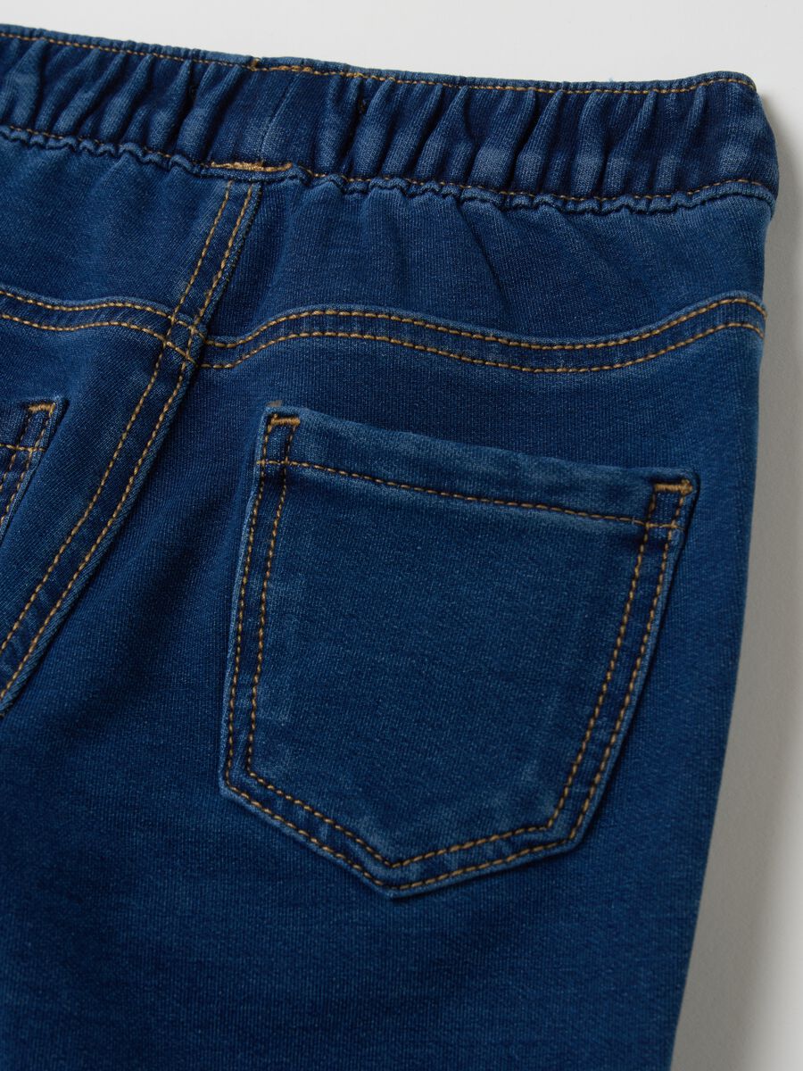 Flare-fit jeggings in French terry_3