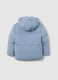 Blue padded jacket with removable hood_1