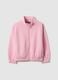 Girls' Pink Pure Cotton Sweatshirt Regular Fit_0