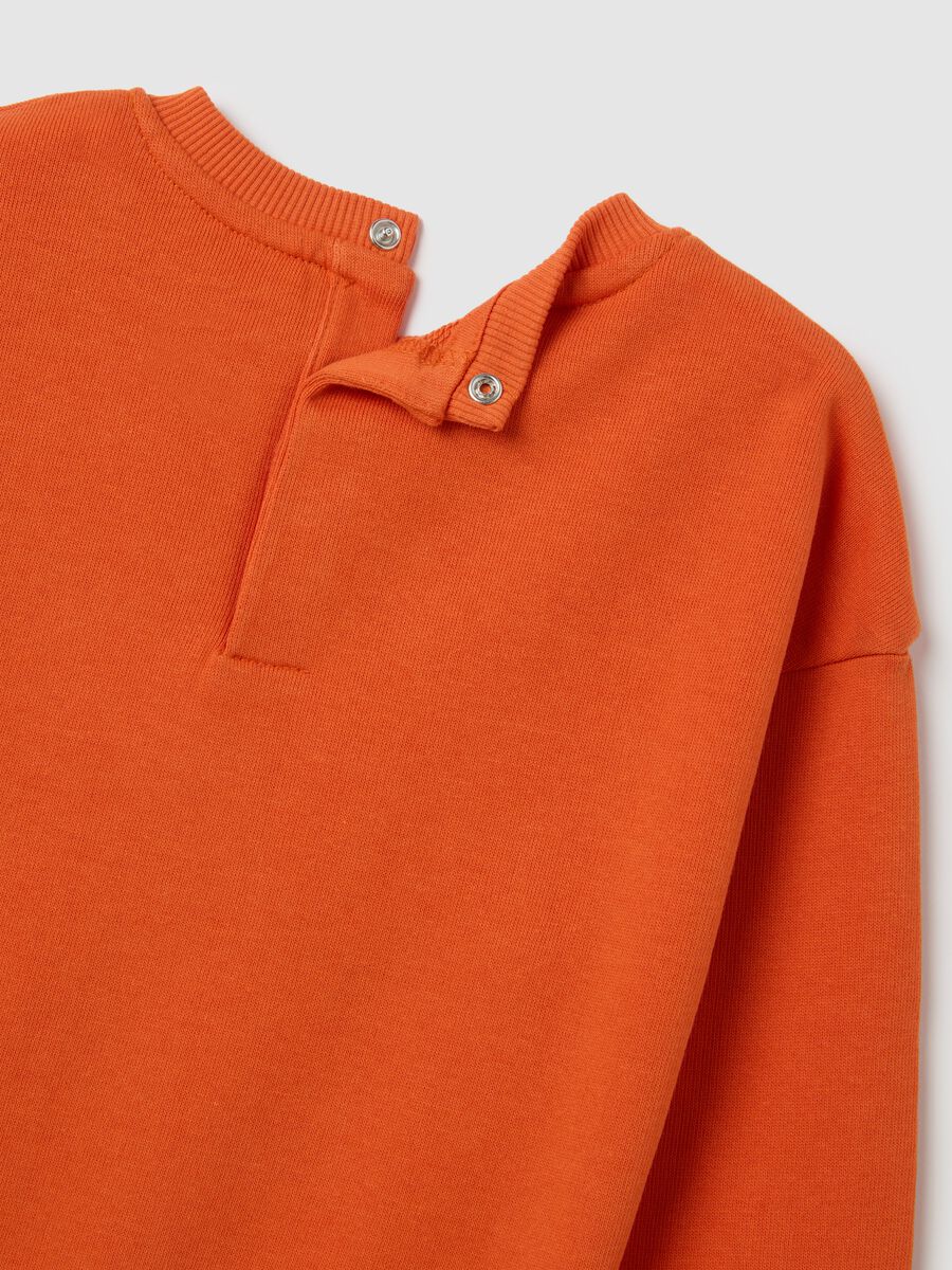Orange pure cotton regular fit children's sweatshirt_3