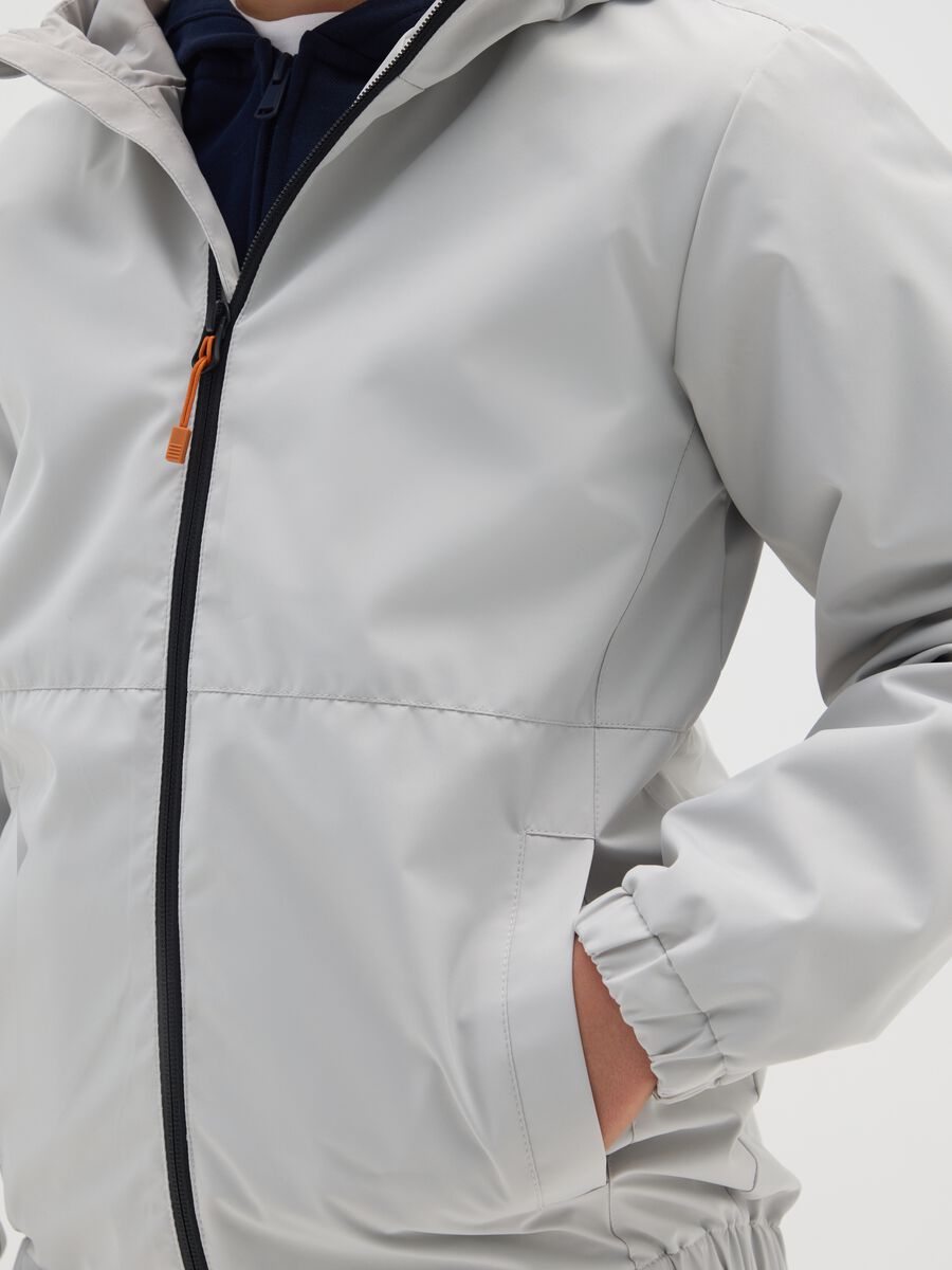 Giacca da ragazzo in grigio regular fit antivento_3