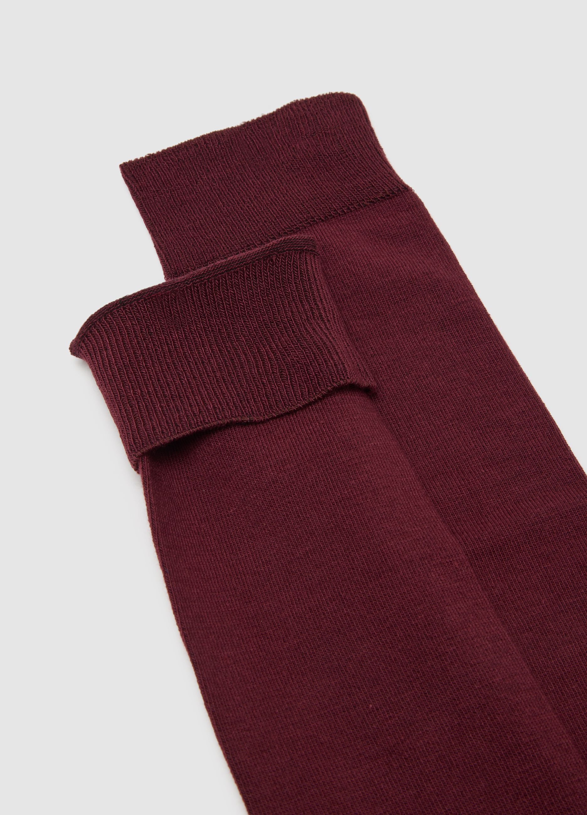 Set of two pairs of multicolour cotton knee-high socks