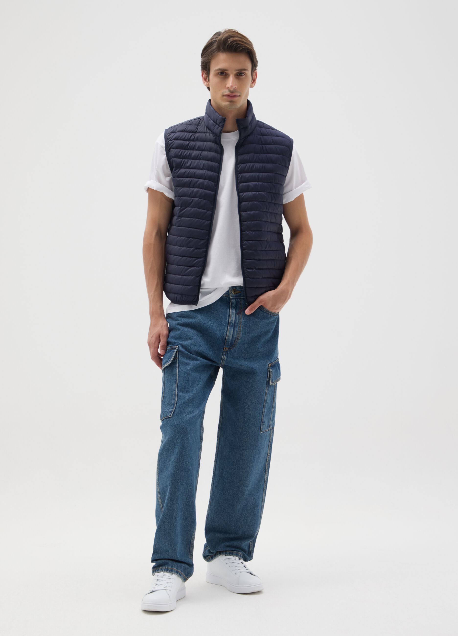 Gilet in blu regular fit