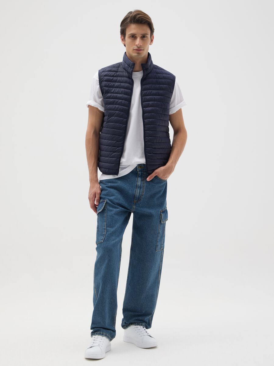 Gilet in blu regular fit_3