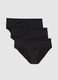 Tripack black stretch fabric briefs_0