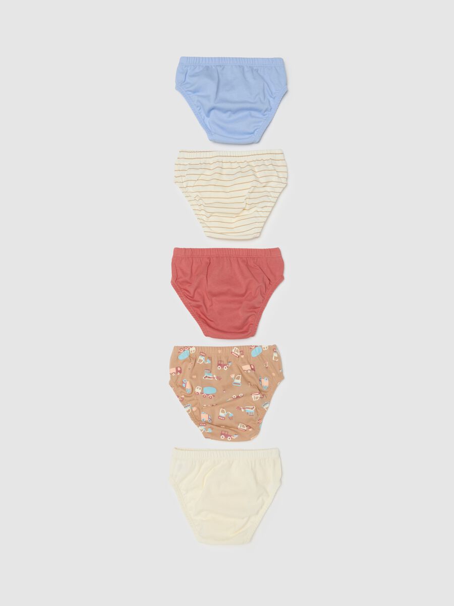 Multipack of multicoloured baby cotton briefs in regular fit_1