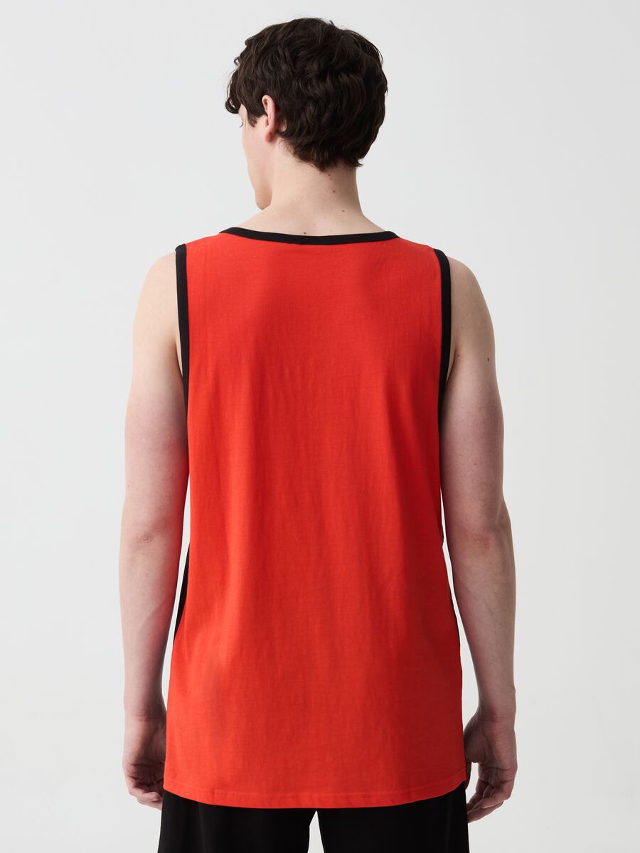Tank top with contrasting edging and logo print_2