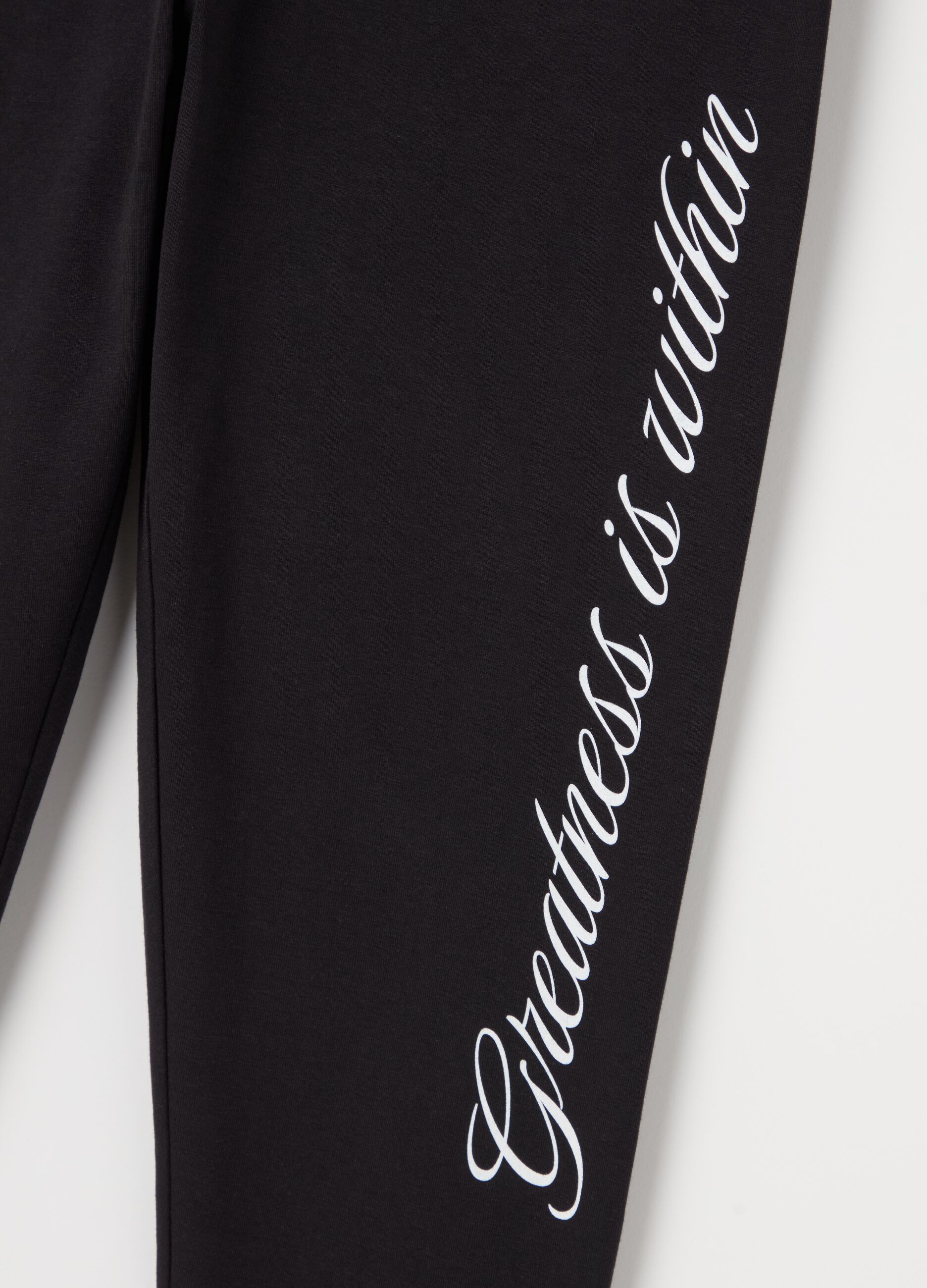 Cropped leggings with print