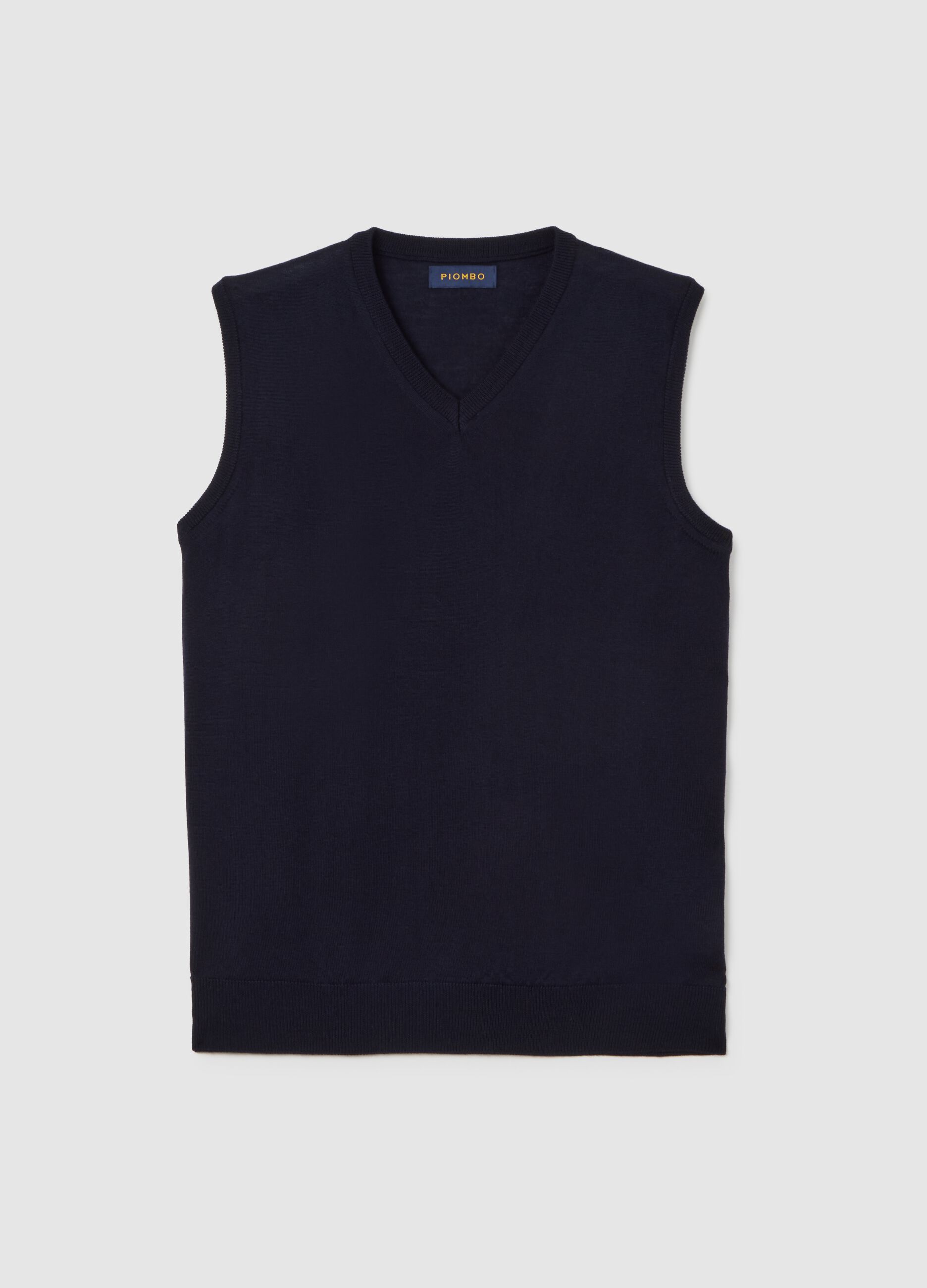 Merino Wool Blue Vest