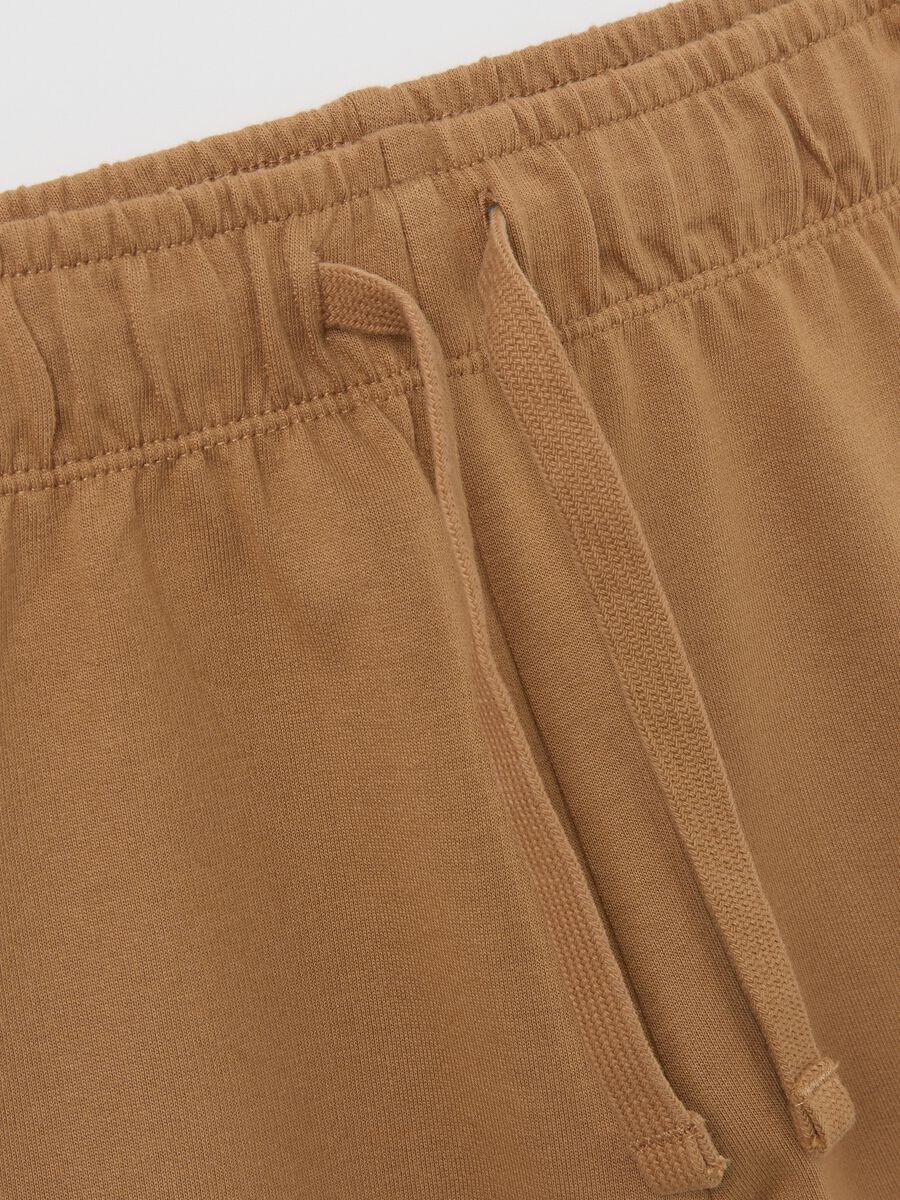 Two-pack orange and brown shorts in cotton with drawstring_2