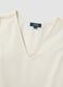 White pure cotton V-neck blouse_1