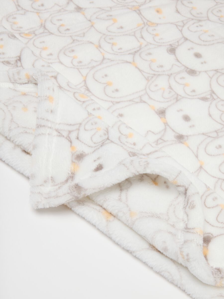 White crib blanket in faux fur_2