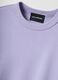 Purple short-sleeved cotton blend T-shirt regular fit_5