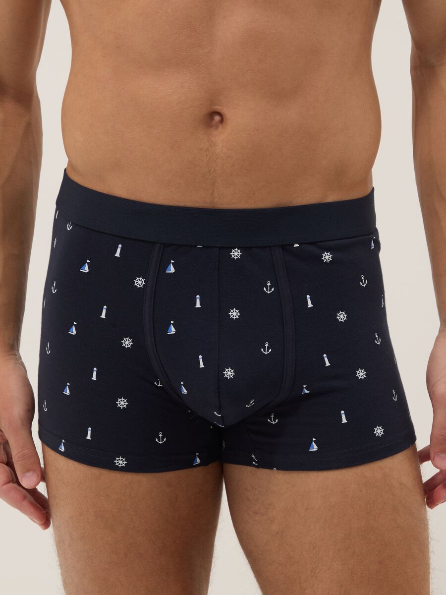 Multicolour regular-fit stretch cotton boxer shorts 3-pack_1