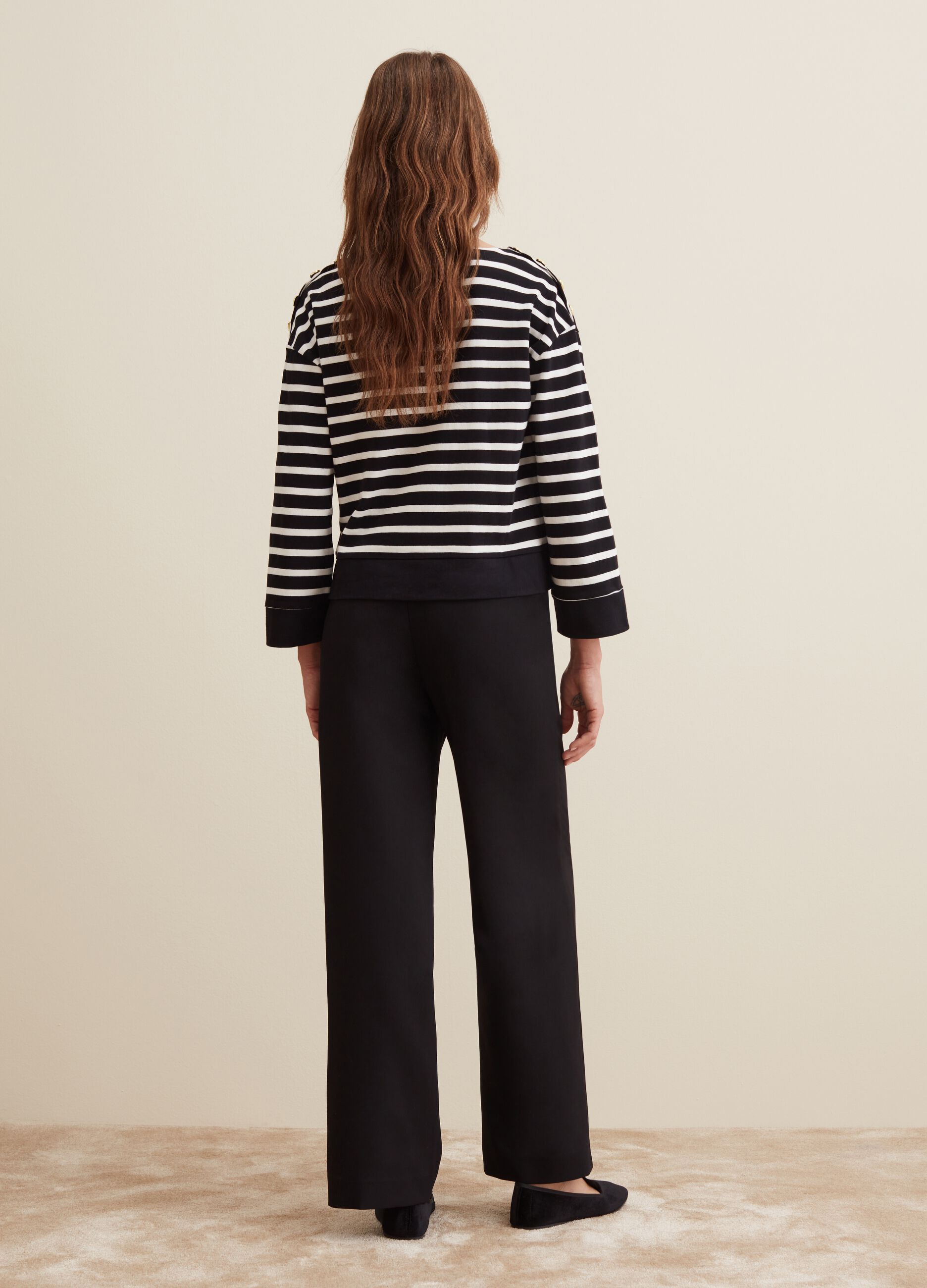 Pantalone wide leg stretch